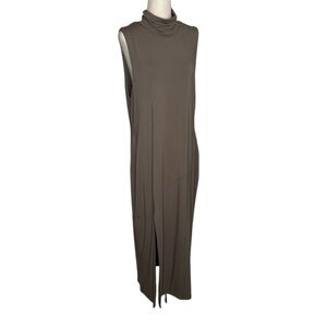 Good American Gray and Tan Midi Dress